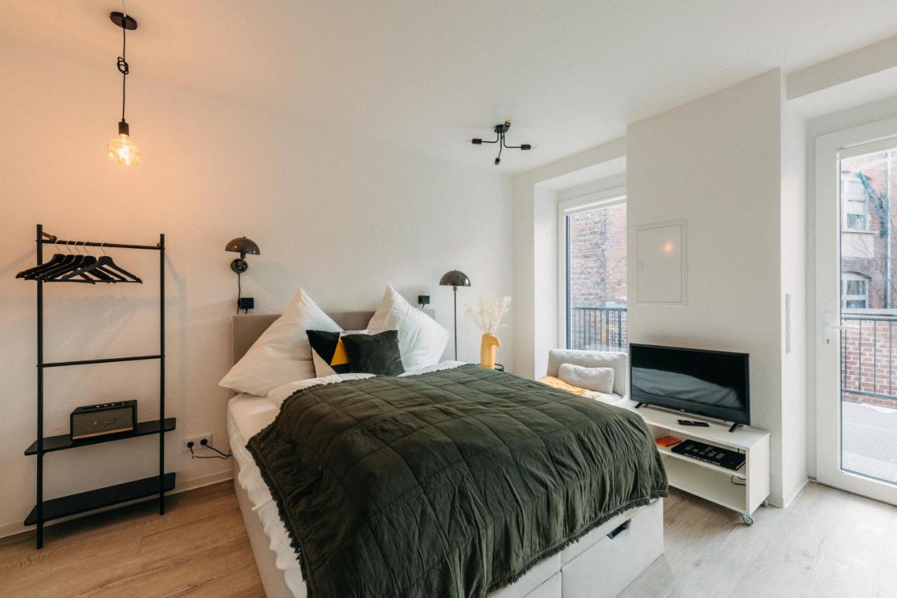 Gemütlicher Schlafbereich eines BHH Living Apartments in Düsseldorf